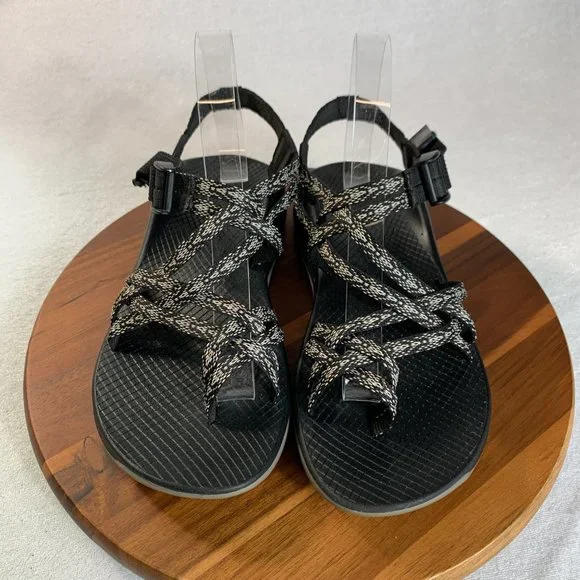 CHACO Womens ZX2 Classic Strappy Sandals Shoes Size 39 Black/White Outdoor - Picture 3 of 7